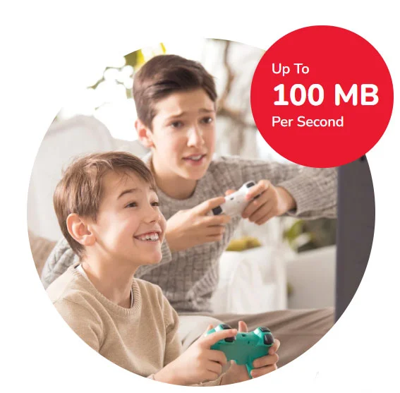 Family enjoying internet